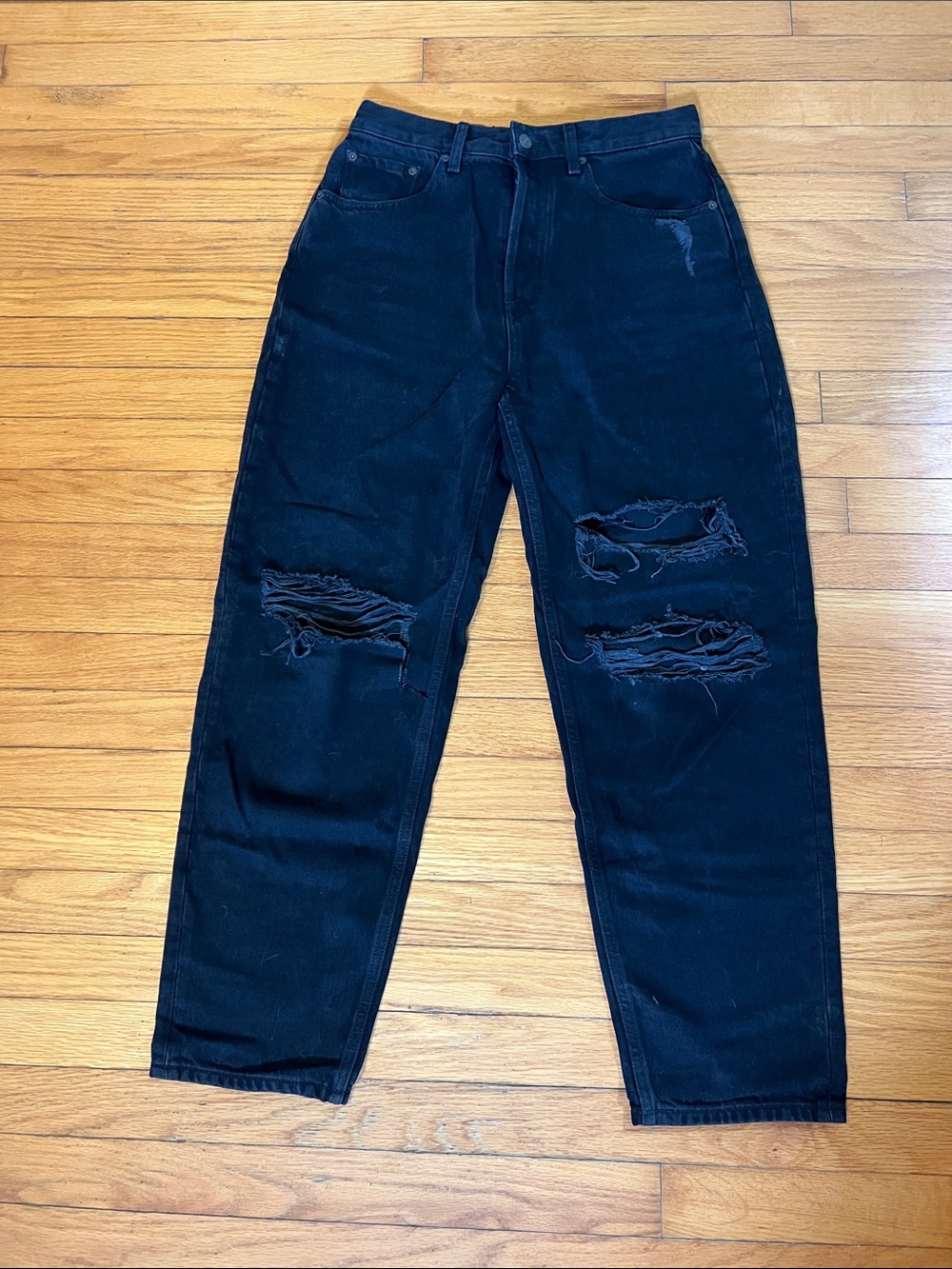Boyish Distressed Black Jeans